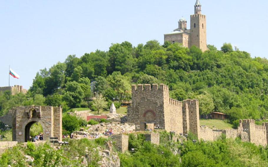 A fortress sits high above the old city of Veliko Turnovo, left. A walk up to the site isn’t as tough as it appears, though, because a walkway winds around to the top, taking visitors through centuries-old ruins on their way to the fortress.