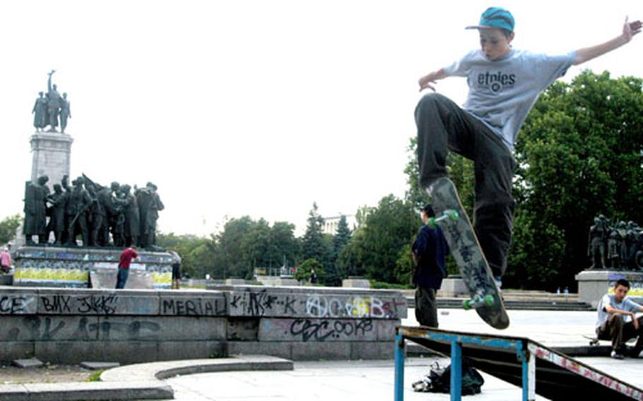 Skateboarders overrun the city’s poorly kept parks, performing kick-flips beneath statues glorifying the country’s former communist rulers.