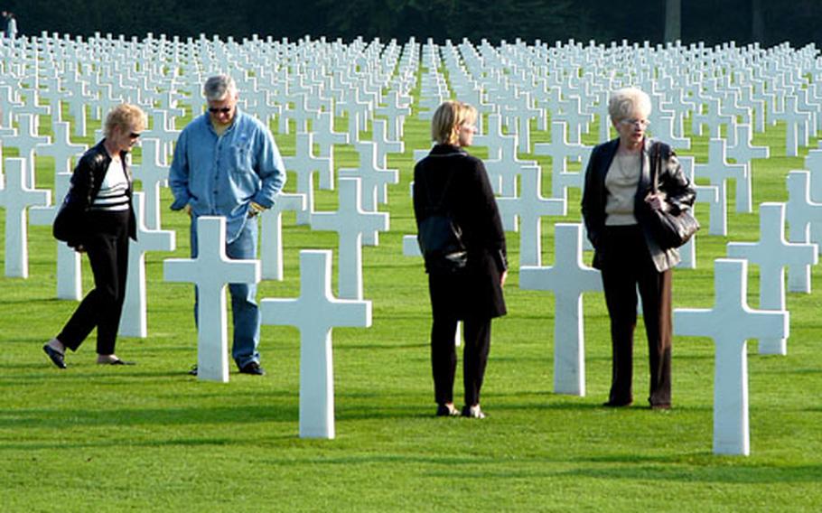 Visiting the Luxembourg American Cemetery, where 5,076 American military dead are buried.