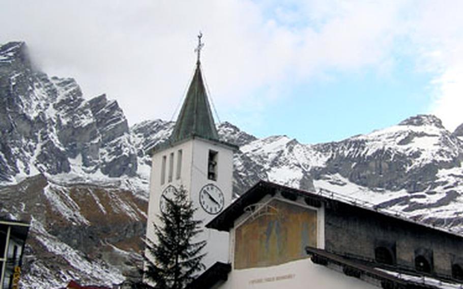 The village of Cervinia, Italy, is not as upmarket as neighboring Zermatt, Switzerland, but it has its charms.
