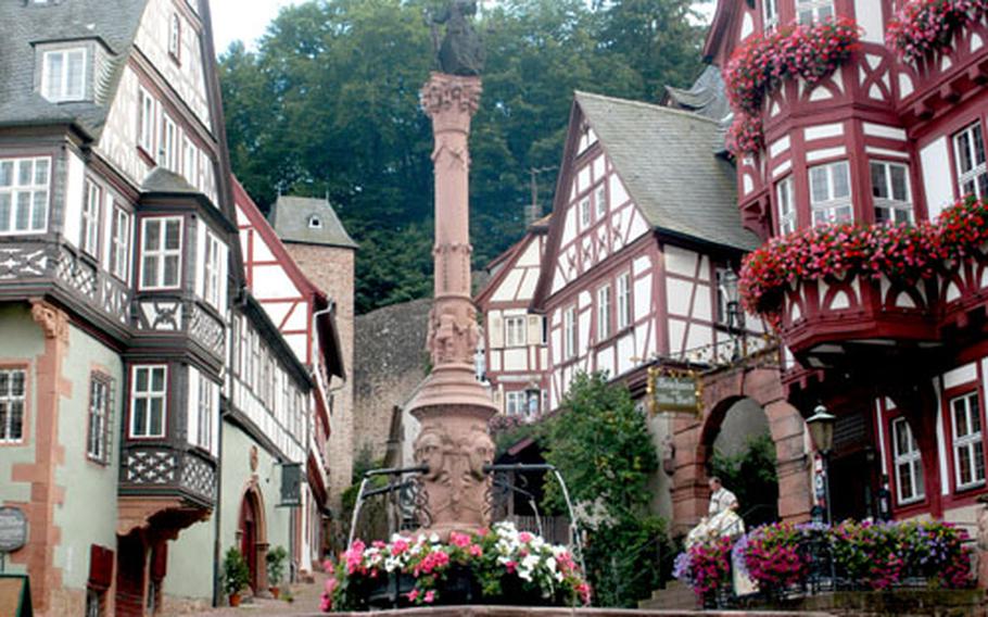 The showcase of Miltenberg, Germany, is its market square with half-timbered houses and Renaissance fountain.