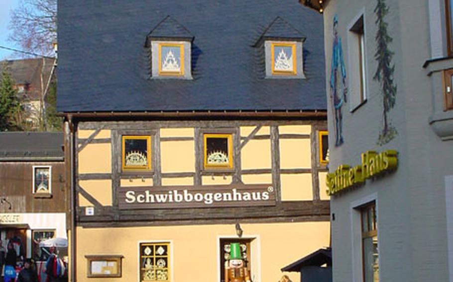 The Christmas ornament shop in Seiffen, Germany, is a pleasant place to get away from crowded cities, and a good place to shop for toys and ornaments.
