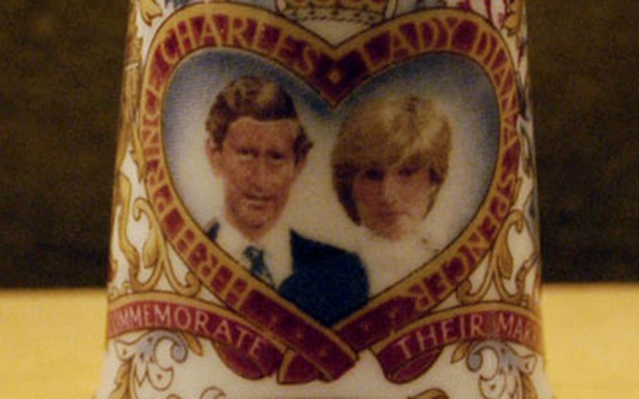 This thimble honors the wedding of Prince Charles and Princess Diana.