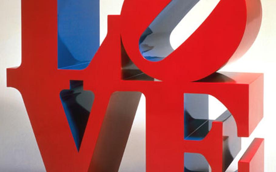 Created during the Vietnam War years, Robert Indiana&#39;s aluminum LOVE sculpture was a popular symbol for peace. Its home today is Scottsdale, Ariz., but it&#39;s part of the exhibit at the Schirn Kuntshalle in Frankfurt.