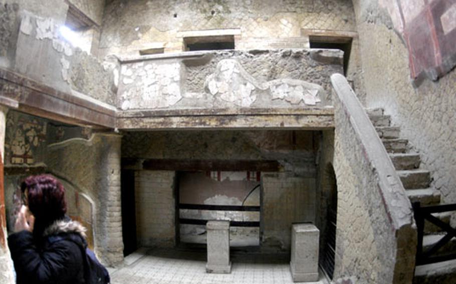 Many of the Herculaneum’s buildings are at least two stories tall, and remain relatively intact almost 2,000 years later.