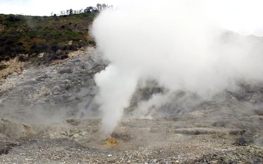 The "Bocca Grande," or Large Mouth, is the name of the largest fumarole — or volcanic vent — in the Solfatara. It&#39;s characterized by steam steadily spewing from a hole in the ground at temperatures of about 320 degrees Fahrenheit.