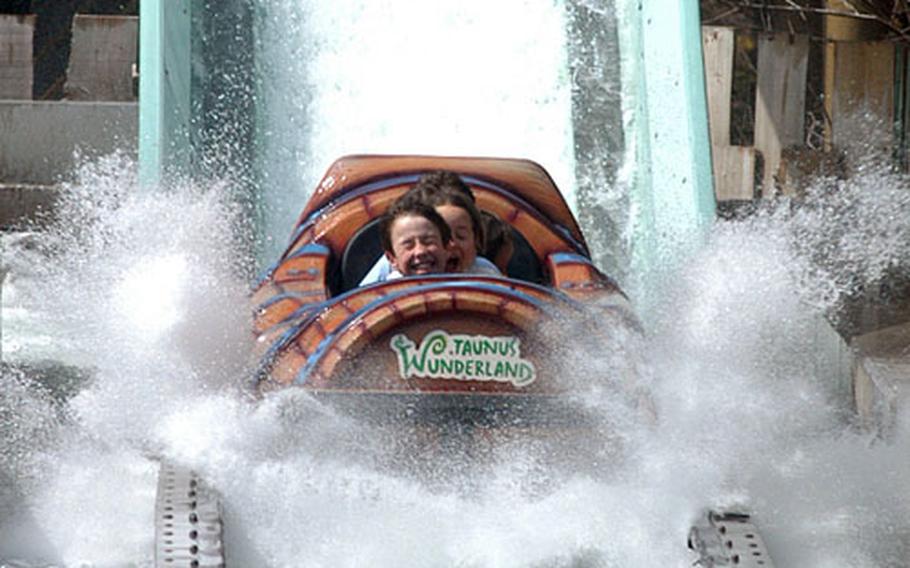 The wild-water ride at Taunus Wunderland in Schlangenbad, Germany, leaves riders wet but happy.
