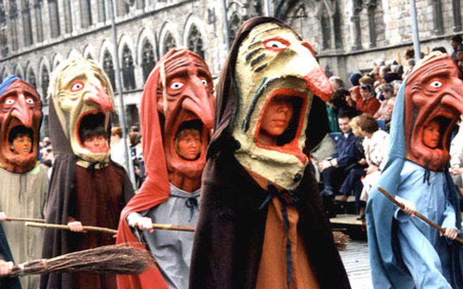 Medieval witches, also part of Ypres’ folklore, will march in this year’s parade on May 14.