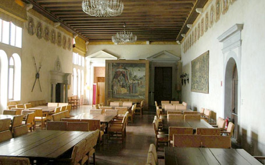 This large hallway was a gathering place for those who lived near Castel Brando. This part of the palace dates to the early Renaissance period.