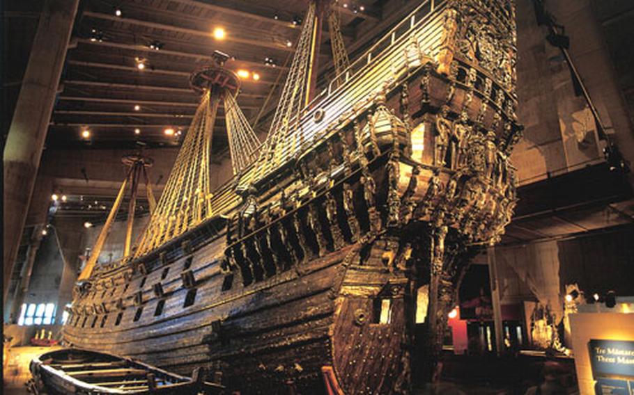 The warship Vasa is the only intact 17th century ship in the world. It was salvaged in 1961, after 333 years in the depths of the sea, and has been restored to its original appearance inside the Vasa Museum in Stockholm.
