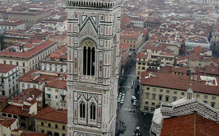 The cool of the morning is the best time to climb to the top of the Duomo for some stunning views in Florence, Italy.