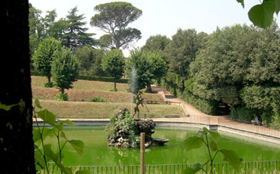 The Boboli Garden has shady tree-lined walkways, fountains and grottoes to help tourists get away from the crowds, as well as the sun.