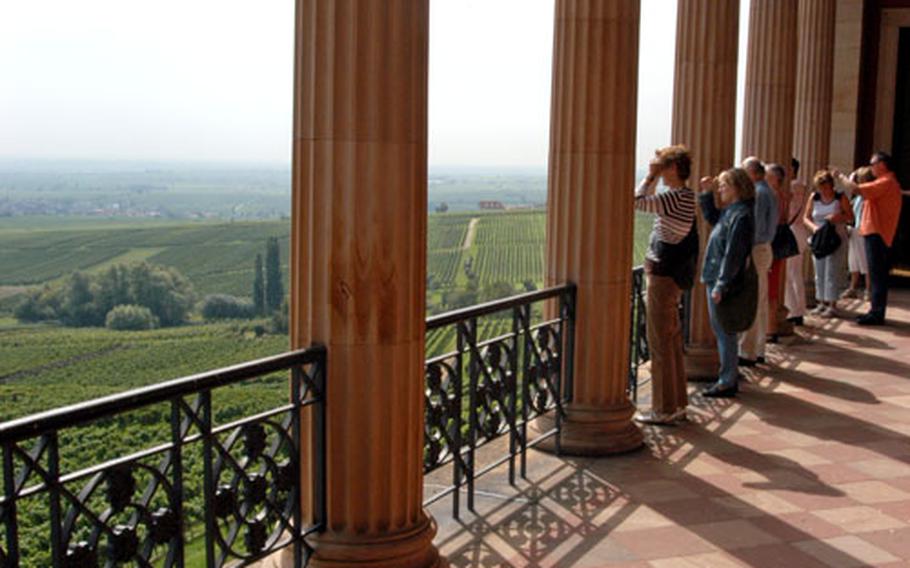 Villa Ludwigshöhe, summer home of Bavaria’s Ludwig I, offers a lovely view of the Rhine Valley.