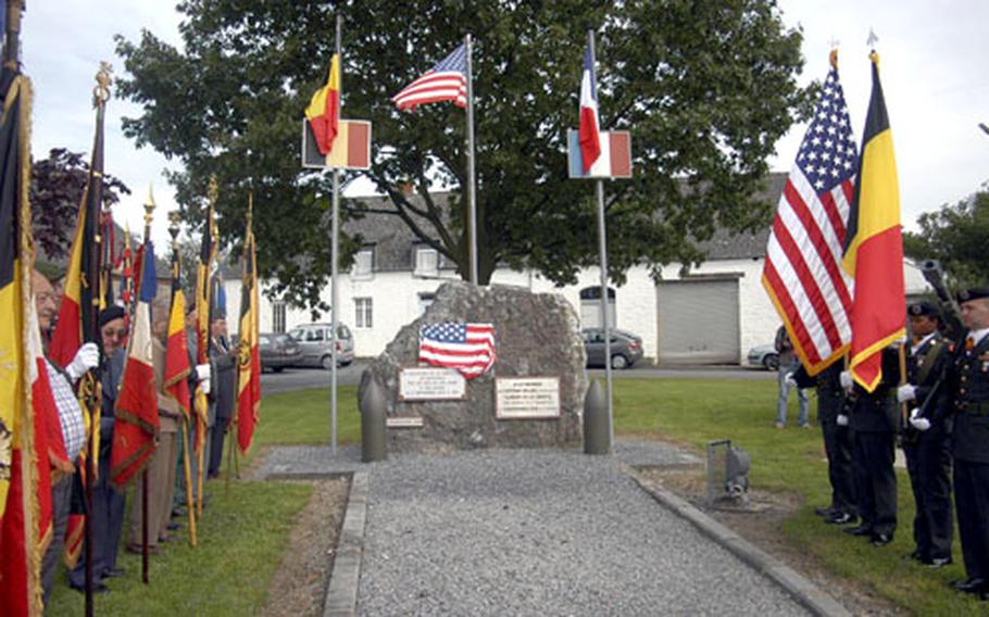 On Sept. 2 in the village of Beauwelz, Belgium, a plaque was unveiled in tribute to the 39th Infantry Regiment, credited with liberating Beauwelz exactly 62 years earlier.