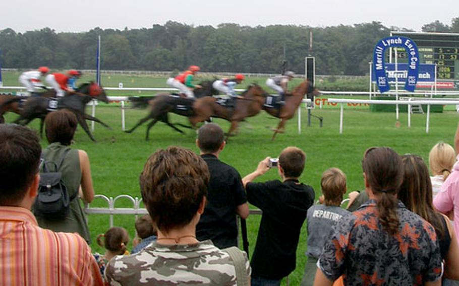 The horse races at the Galoprennbahn Frankfurt are a family affair. Perhaps half the crowd on a recent Sunday was families and children.