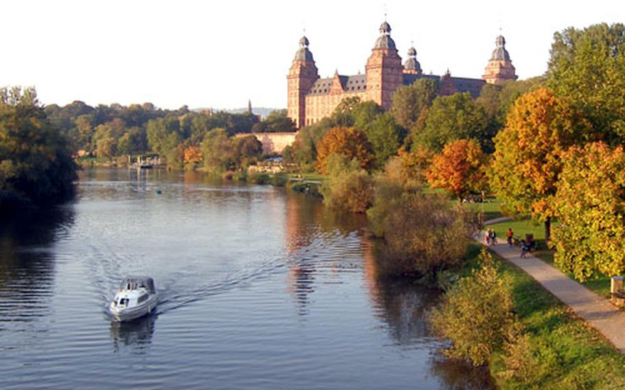 Aschaffenburg’s Johannisburg Palace overlooking the Main River dates back to the 17th century. Built on the site of a destroyed medieval fortress, it has a 14th-century keep.