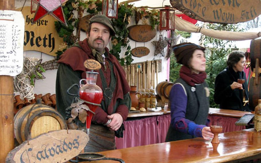 At the medieval Christmas market in front of Cologne&#39;s Chocolate Museum, you can have a cup of warm mead instead of the regular Glühwein.