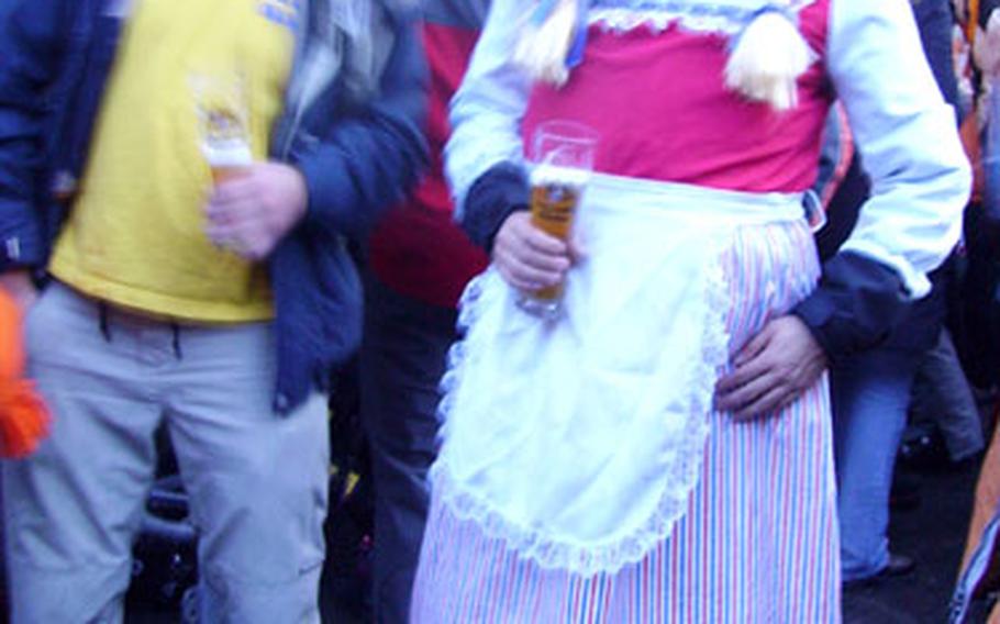 On Thanksgiving weekend in Mutterberg, Americans mingled with Austrians, Germans, Italians and a large man dressed as a milkmaid swigging beer and singing along to blaring pop music.