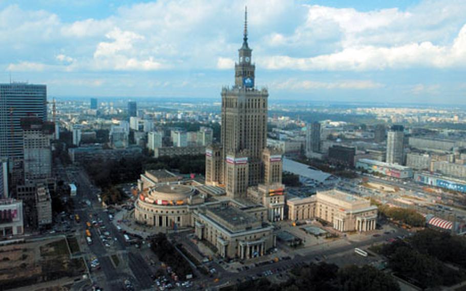 A city view of Warsaw, Poland.
