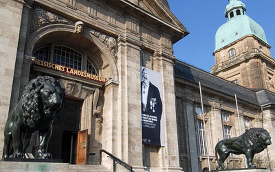 The Hessisches Landesmuseum, with its lion statues flanking the entrance stairs, will close at the end of September. The 100-year-old building needs extensive renovations and its modern art wing, built in 1984, will be torn down and replaced with a larger building. The work is scheduled to last until 2011, with the museum closed for most of that time.