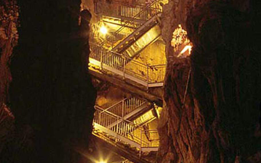 It might seem like the steps down into the Grotta Gigante are endless if you're not used to climbing stairs. But tours generally travel through at a leisurely pace. The tour office lists 500 steps down, and 500 more back up. Count them yourselves to make sure.
