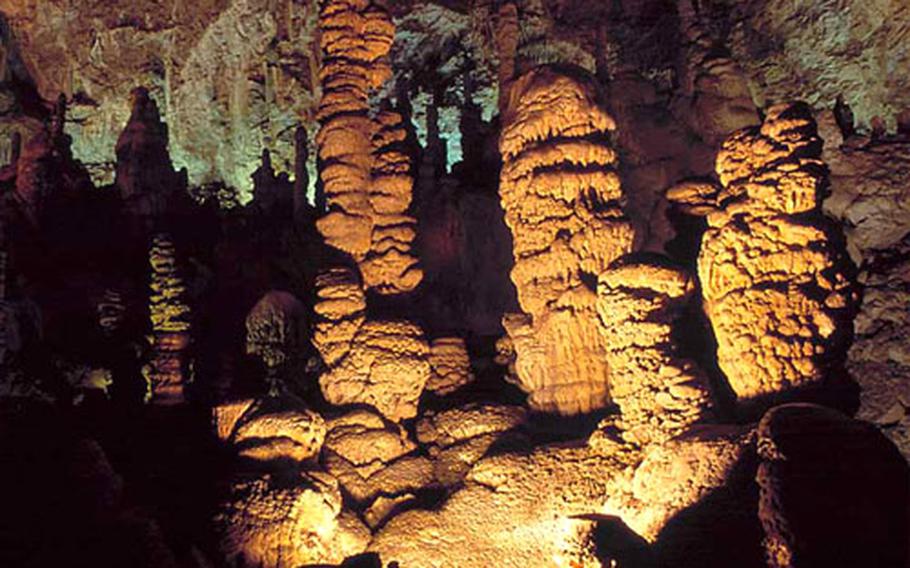 This formation in Grotta Gigante is called Tridente (trident).