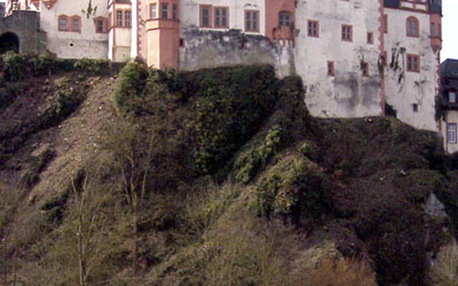 Weilburg Palace, and the old town sits high on a bluff above the Lahn, surrounded by the river on three sides.