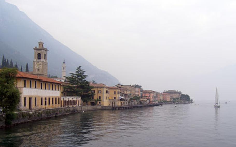 A view of Gargnano, Italy, on the western shore of Lake Garda.