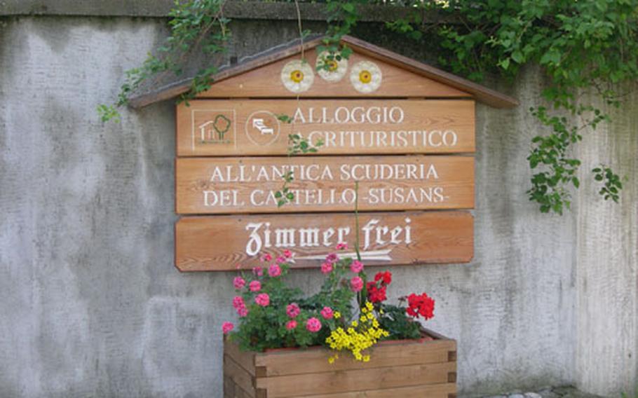 Agriturismo signs indicate a working farm, or business with a renovated building that offers accommodations and sometimes meals to guests.