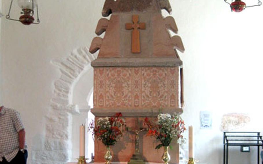 The centerpiece of the sanctuary is the shrine of St. Melangell, reconstructed using pieces of the original shrine, which dates back to the 12th century. Bones believed to be those of St. Melangell were discovered in the church and are now housed in the shrine.