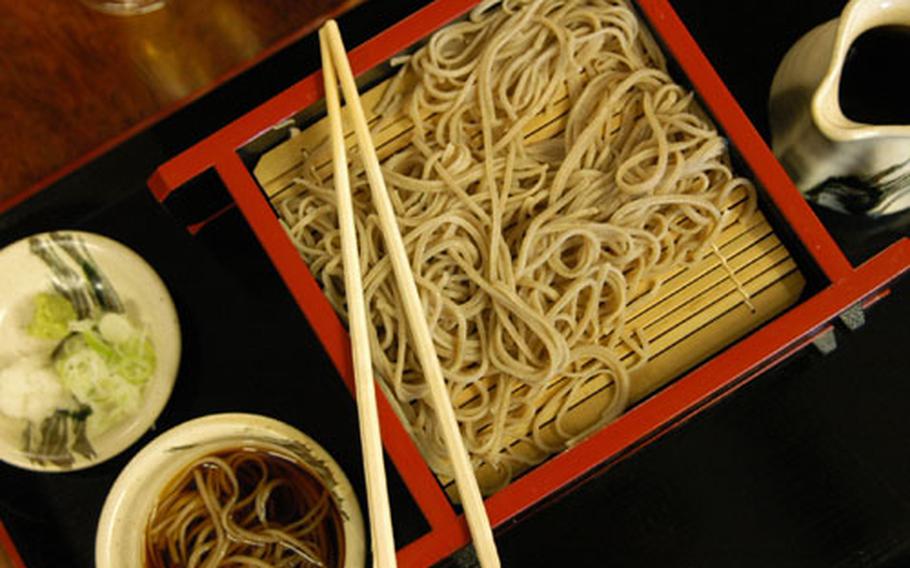 Restaurants near Japan&#39;s Matsumoto Castle dish out superb, thin buckwheat soba noodles exclusive to the area and different than the variety found in Tokyo.