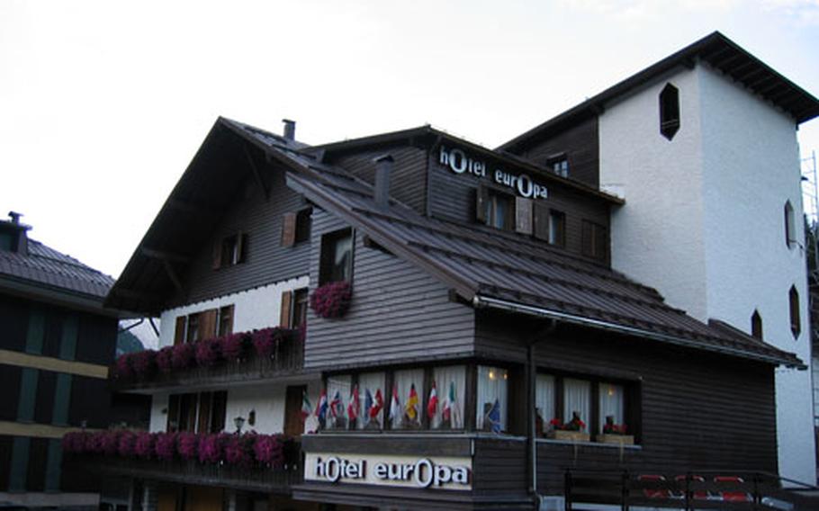 The Hotel Europa, in the center of Madonna di Campiglio, Italy, is a comfortable and inexpensive family-run hotel.