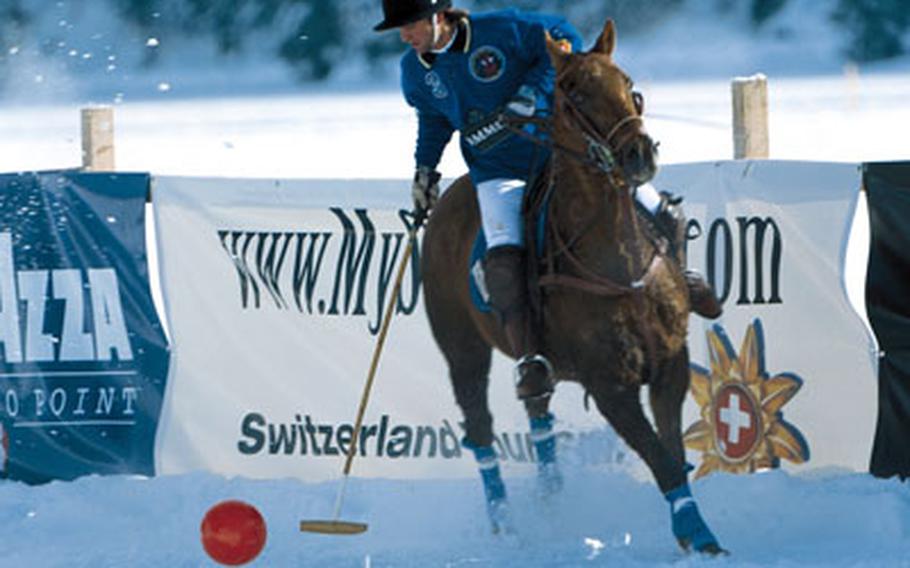 Polo, anyone? The frozen lake at St. Moritz makes a great place for it.
