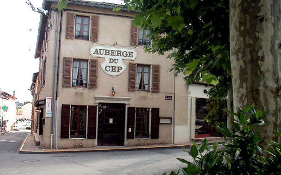 The ordinary facade of Auberge du Cep, in Fleurie, France, belies the extraordinary gourmet delights that this world-renowned restaurant offers.