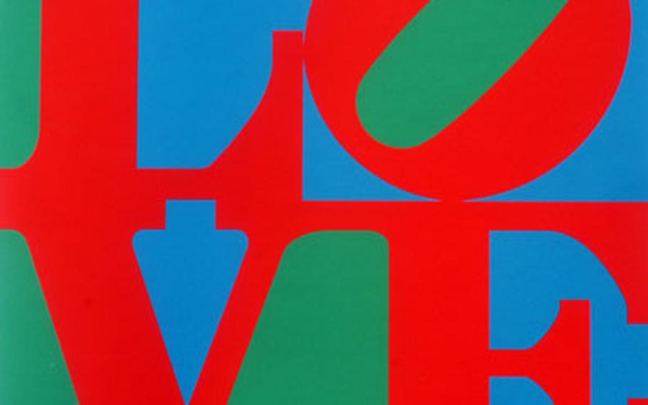 Robert Indiana’s most famous creation is this painting from 1967, which inspired a U.S. postage stamp.