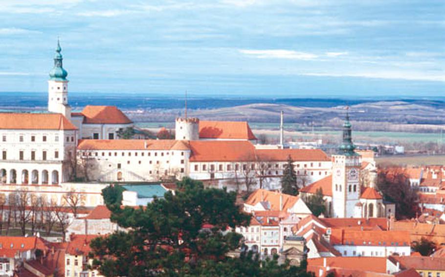 The Mikulov Castle dominates the town of Mikulov in South Moravia, Czech Republic. The castle was founded in 1218 and later reconstructed into a Baroque-style chateau following a fire in the early 18th century. It is now a district museum.