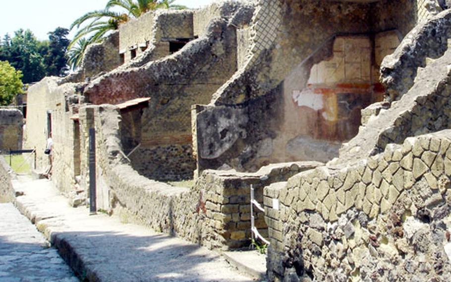 Nearly 2,000 years after the destruction of Herculaneum, the remains of the town are well preserved.