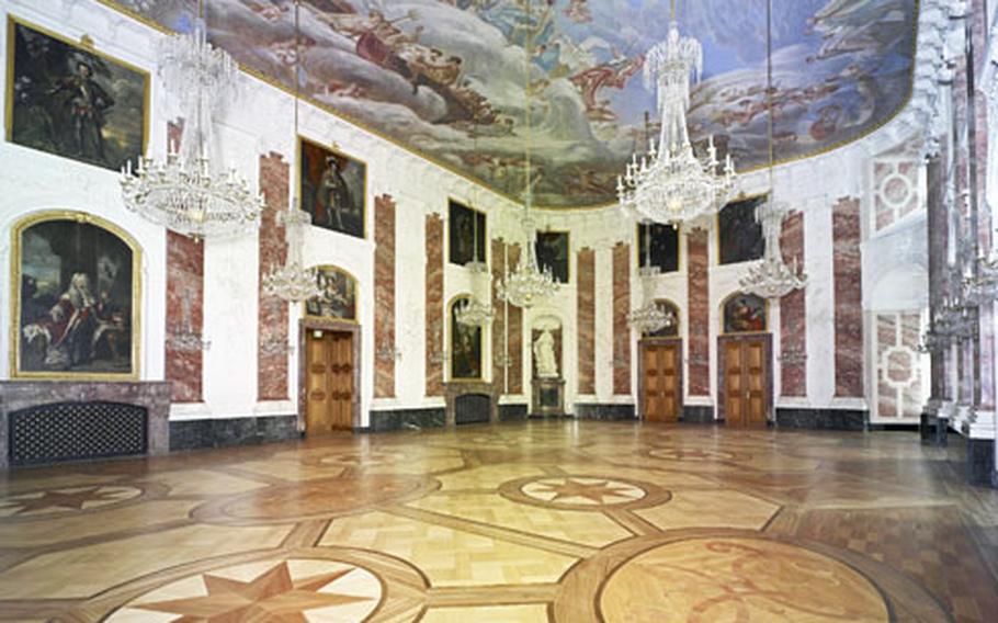 The Rittersaal, or Knights Hall, is the centerpiece of Mannheim palace’s main building.