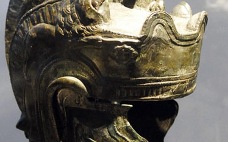 This Roman parade helmet from the second century is the only reconstructed example of its type in existence.