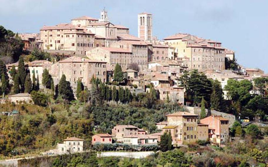 Considered one of the most beautiful hilltop towns in Italy’s Tuscany region, the ancient Etruscan city of Montepulciano perches above the rolling, picture-book hills of the Val di Chiana.