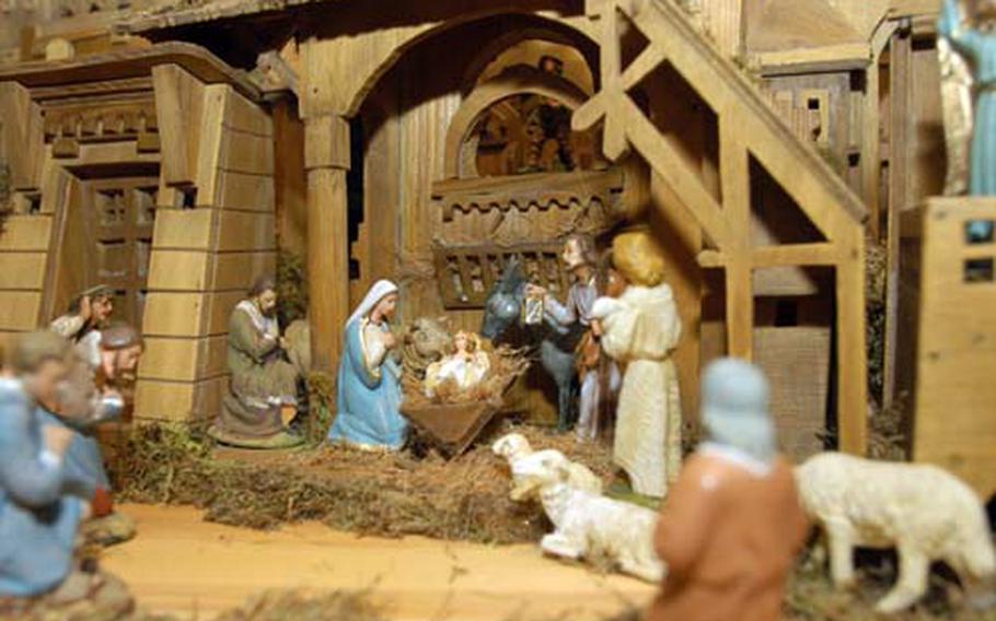 A traditional nativity scenes on display at the Missionshaus in St. Wendel, Germany.
