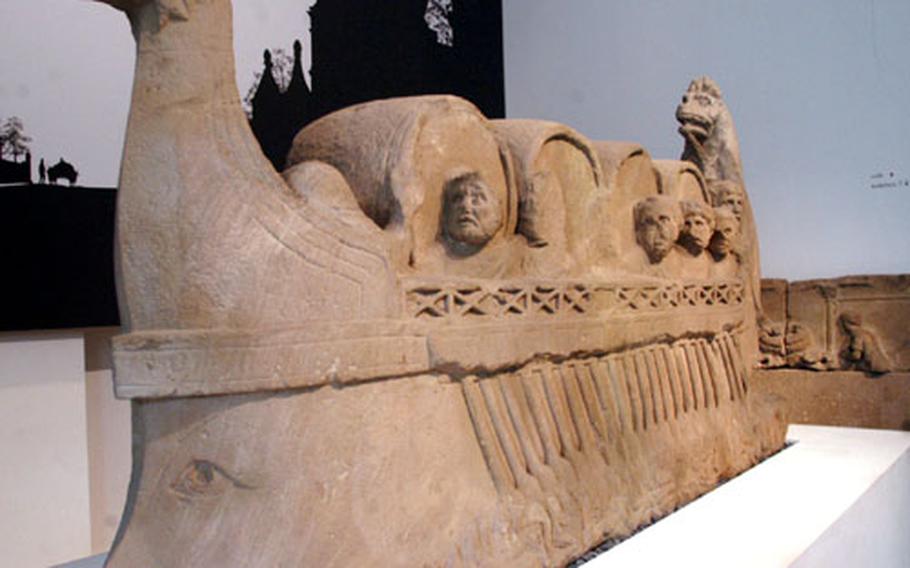 The Wine Ship of Neumagen, a sandstone sculpture of a ship loaded with casks that depicts how the Romans brought wine to Trier, is one of finest pieces at the Rheinisches Landesmuseum in Trier.