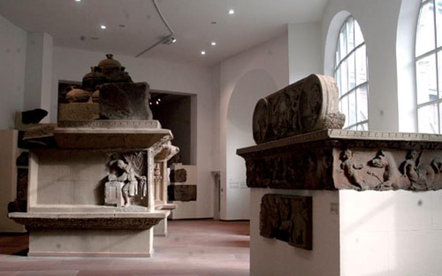 Several Roman monuments, some of them reconstructed, are housed in the Rheinisches Landesmuseum, which is considered one of the best museums north of the Alps for Roman antiquities.