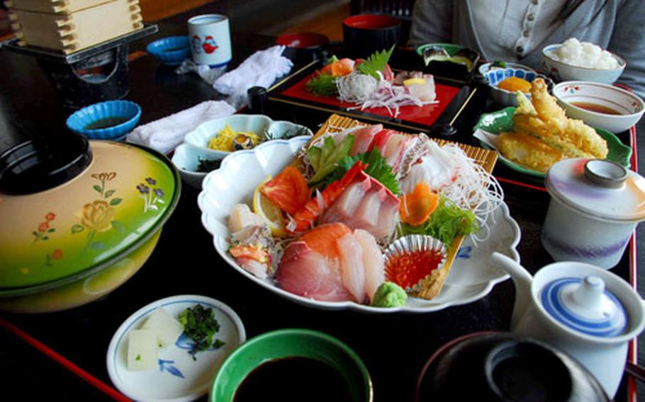 The signature meal set at the Osakana-mura restaurant is a mix of the local seafood and Japanese culinary specialties.