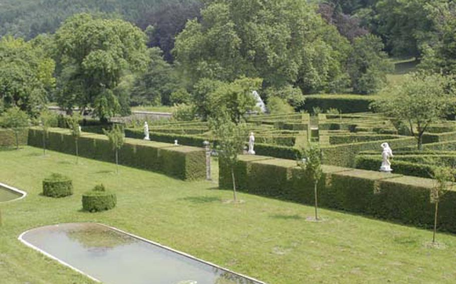 Entry to the gardens at the Grand-Chateau of Ansembourg, Luxembourg, is free. It has a maze of manicured bushes, water features including two small pools and fountains and is surrounded by a centuries-old stone wall. The chateau’s interior is closed to the public.