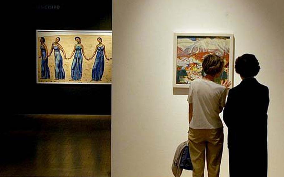 Visitors check out a painting by Giovanni Giacometti during a recent visit to the Museum of Modern and Contemporary Art of Trento and Rovereto. The art gallery is currently featuring “Masterpieces of Modernity,” a collection of works by famous — and not-so-famous — artists on loan from the Kunstmuseum Winterthur of Switzerland.