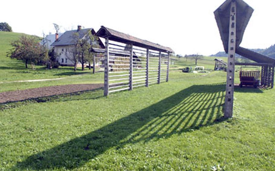 A defining feature of Slovenia are wooden racks used to dry hay