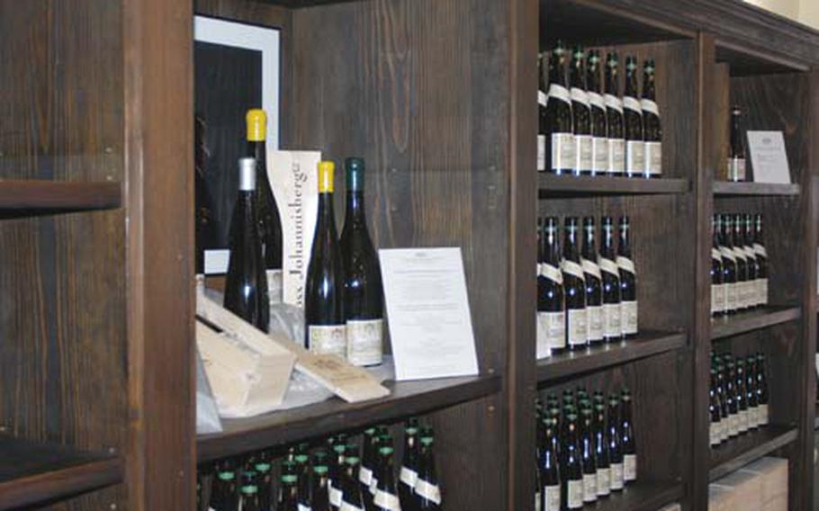 The wine shop at Schloss Johannisberg offers a wide variety of wine for sale priced to meet every budget.