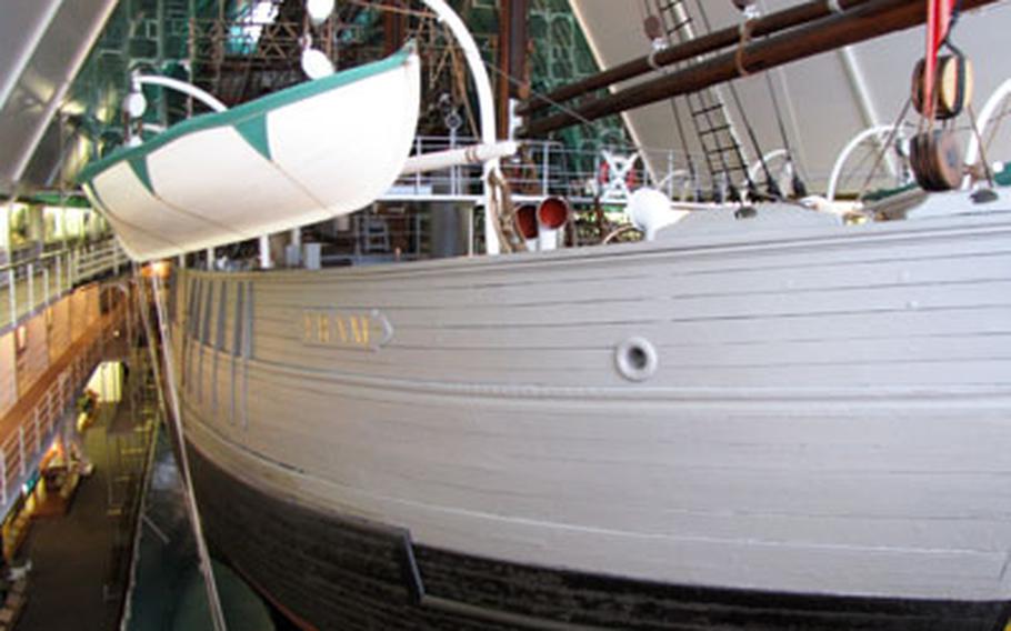 The Fram is on display in tight quarters of in the Fram Museum in Oslo. The ship, built in 1892, carried three of Norway’s bravest explorers to uncharted polar regions, both north and south. Today visitors are free to wander though the ship.