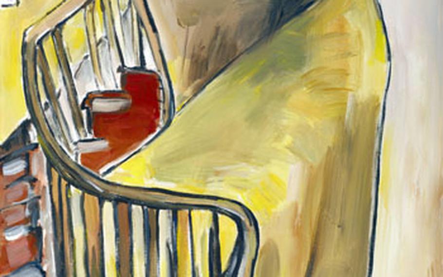 “Staircase” is one of the large canvases painted by Bob Dylan.